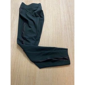 White House Black Market Legging Faux Leather Side Women’s Size Med Long Green